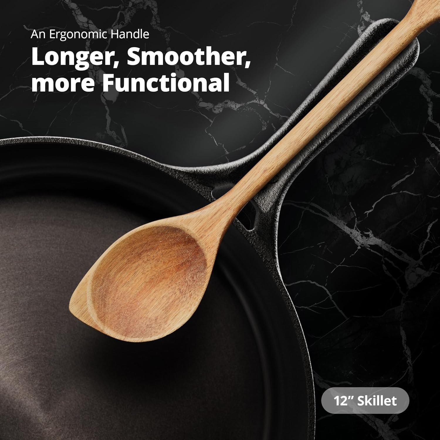 image:imageGreater Goods Cast Iron Skillet Cook Like a Pro with Smooth Milled Organically PreSeasoned Skillet Surface12Inch Designed in St Louis12