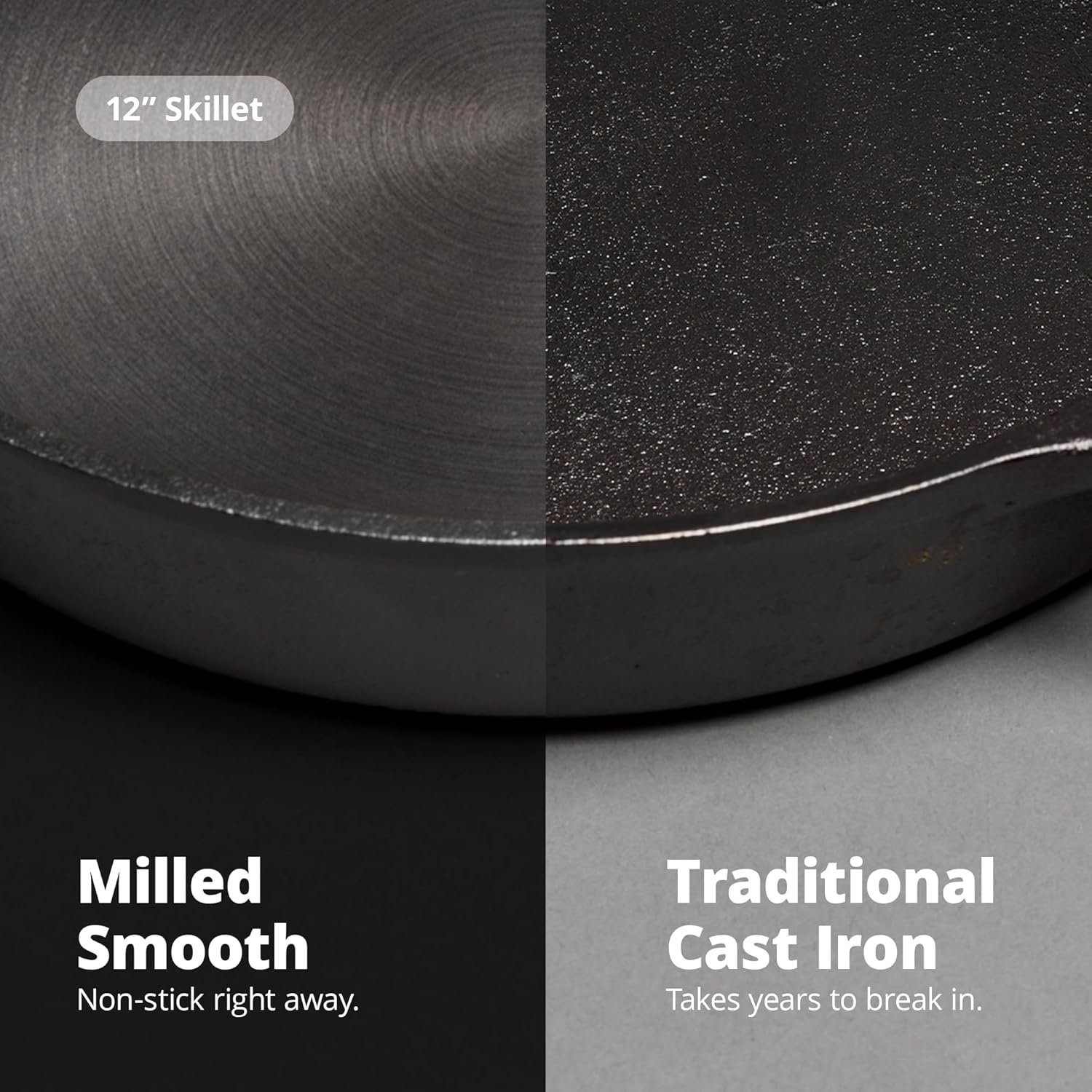 image:imageGreater Goods Cast Iron Skillet Cook Like a Pro with Smooth Milled Organically PreSeasoned Skillet Surface12Inch Designed in St Louis12