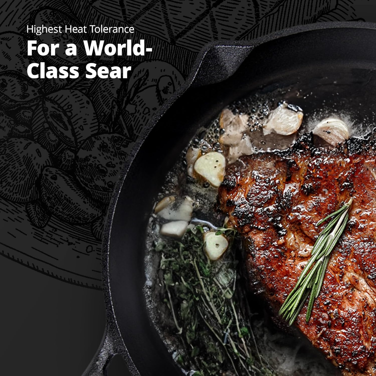 image:imageGreater Goods Cast Iron Skillet Cook Like a Pro with Smooth Milled Organically PreSeasoned Skillet Surface12Inch Designed in St Louis12