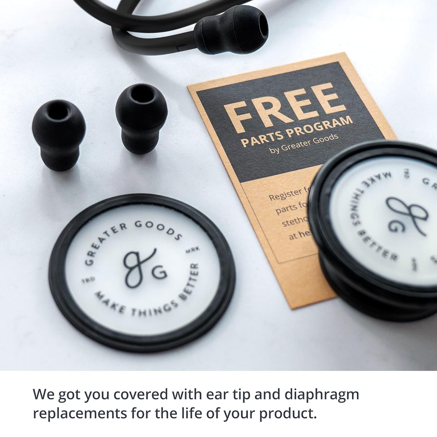 image:imageGreater Goods DualHead StethoscopeClinical Grade Lightweight HighPrecision Sound Ideal for Doctors Nurses Students and Medical Professionals Black and Stainless SteelTriple Black