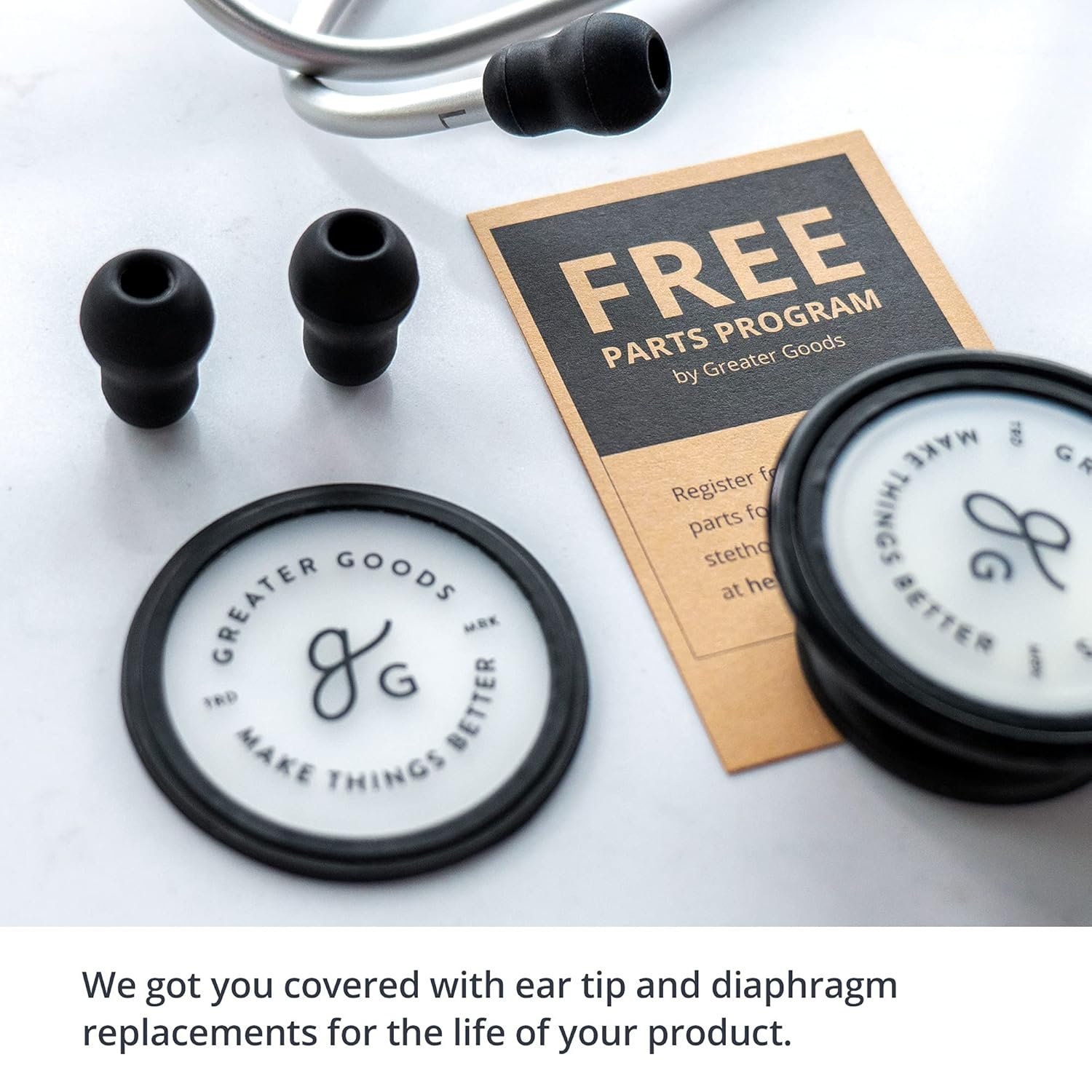 image:imageGreater Goods DualHead StethoscopeClinical Grade Lightweight HighPrecision Sound Ideal for Doctors Nurses Students and Medical Professionals Black and Stainless SteelBlack