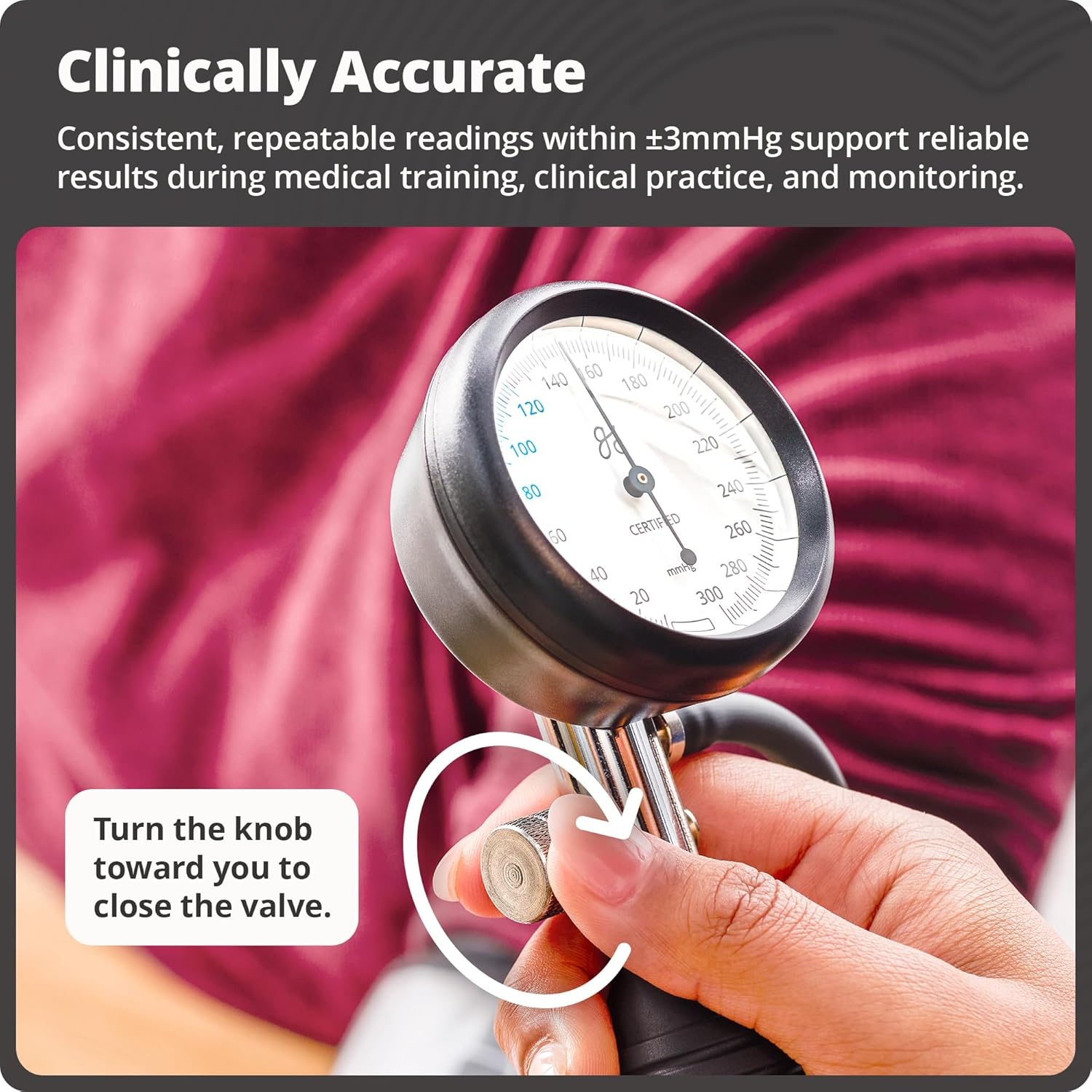 image:imageGreater Goods Sphygmomanometer Adult Manual Blood Pressure Cuff WideRange Fit 87165 LatexFree for Nursing Students amp Home Use Portable BP Cuff with Carrying Case Onyx BlackOnyx Black