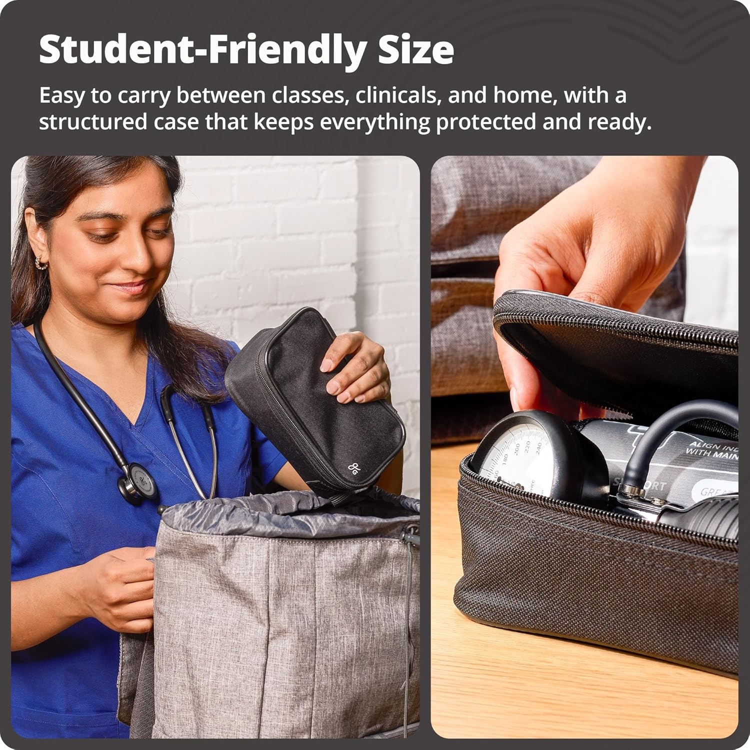 image:imageGreater Goods Sphygmomanometer Adult Manual Blood Pressure Cuff WideRange Fit 87165 LatexFree for Nursing Students amp Home Use Portable BP Cuff with Carrying Case Onyx BlackOnyx Black