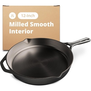 image:imageGreater Goods Cast Iron Skillet Cook Like a Pro with Smooth Milled Organically PreSeasoned Skillet Surface12Inch Designed in St Louis12