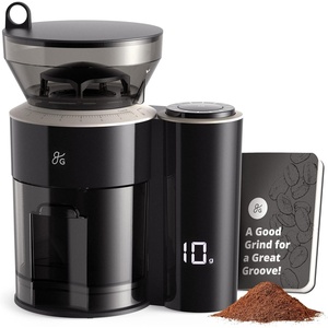 image:imageGreater Goods Coffee Grinder with Builtin Dosing Scale  Conical Burr Grinder with 8 Grind Settings UVTinted 200g Hopper for Espresso Pour Over French Press amp Cold Brew Onyx Black