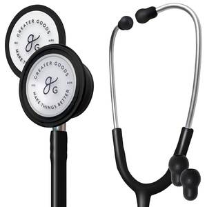 image:imageGreater Goods DualHead StethoscopeClinical Grade Lightweight HighPrecision Sound Ideal for Doctors Nurses Students and Medical Professionals Black and Stainless SteelBlack