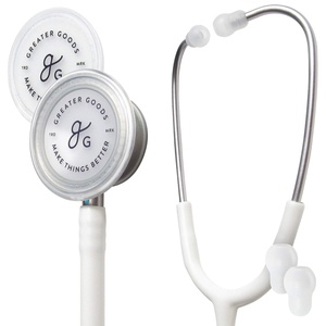 image:imageGreater Goods DualHead StethoscopeClinical Grade Lightweight HighPrecision Sound Ideal for Doctors Nurses Students and Medical Professionals Black and Stainless SteelWhite