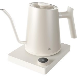 image:imageGreater Goods Electric Gooseneck Kettle 1200W Stainless Steel with Precision Temperature Control Fast Boil BPAFree Ideal for Pour Over Coffee and Tea 08L BirchBirch
