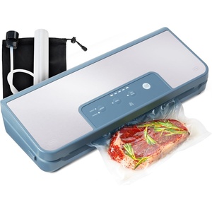 image:imageGreater Goods Vacuum Sealer  Powerful Compact with 4in1 Functions Builtin Cutter and Vacuum Seal Bags Ideal for Sous Vide and Food Storage Stone Blue